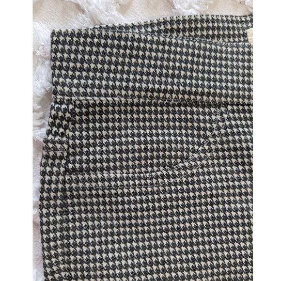 Miss Love Mid-Rise Structured Stretch Leggings Gray Ivory Houndstooth Size Small - Picture 5 of 9